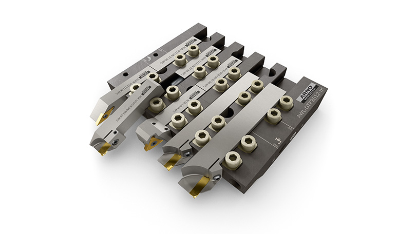 AWL sliding head rail system for swiss-type machining