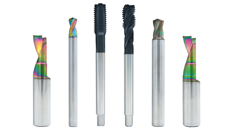 Sechs Desert Cut-Werkzeuge zur Trockenbearbeitung von Aluminiumprofilen